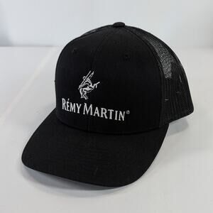 Remy Martin Centaur Logo Embroidered Mesh Snapback Cap Hat Black OSFA Cognac